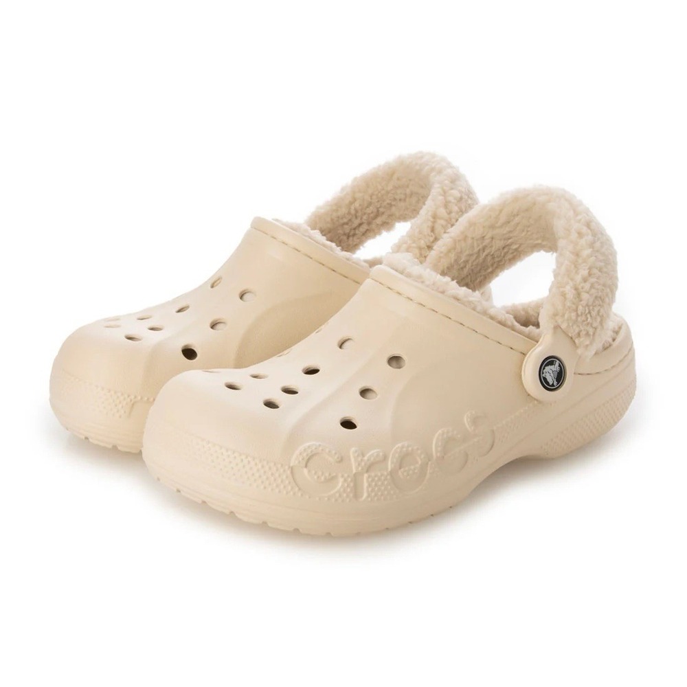 Crocs Sherpa Lined Women 8 Men's 6 Chai Comfort Shoes Sandals Fuzz Lounge